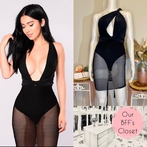🖤<Fashion Nova>Convertible Net Dress